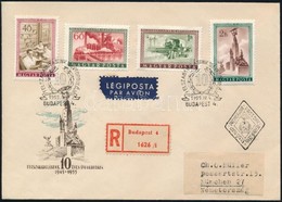 1955 Felszabadulás Ajánlott Légi FDC Németorazágba - Altri & Non Classificati