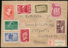 1948 Ajánlott Levél érdekes Bérmentesítéssel Németországba / Registered Cover With Interesting Franking To Germany - Sonstige & Ohne Zuordnung
