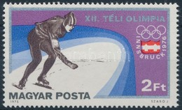 ** 1975 Téli Olimpia 2Ft, Balra Tolódott Piros Színnyomat - Altri & Non Classificati