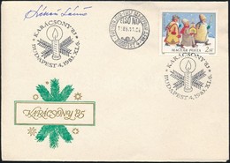 1985 Karácsony FDC A Tervez?, Kékesi László Aláírásával - Sonstige & Ohne Zuordnung