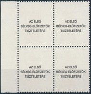 ** 1998 Karácsony (I.) Négyestömb Hátoldali 'Az Els? Bélyeg-el?fizet?k Tiszteletére' Felirattal + 4 Db Ajándék Füzet (80 - Sonstige & Ohne Zuordnung