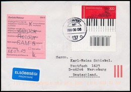 2009 Haydn Emlékév ívsarki Vonalkódos Bélyeg Futott Els?bbségi Levélen Németországba Küldve - Sonstige & Ohne Zuordnung