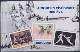 ** 2008 A Modern Vívósport 200 éve 3 Db-os Emlékív Garnitúra (12.500) - Sonstige & Ohne Zuordnung