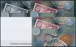 ** 2016 70 éves A Forint 4 Db-os Emlékív Garnitúra Azonos Sorszámmal (009) - Sonstige & Ohne Zuordnung