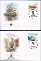 ** 1994 WWF Kaukázusi Nyírfajd Sor 4 FDC-n + Négyestömb Mi 161-164 - Andere & Zonder Classificatie