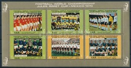 ** 1970 Futball Világbajnokság (IV.) Kisív Mi 1145-1150 - Andere & Zonder Classificatie