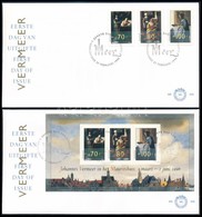 1996 Festmény Sor + Blokk 2 FDC-n Mi 1563 - 1565 + Mi 46 - Andere & Zonder Classificatie