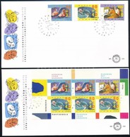 1996 Senior Munka Sor + Blokk 2 FDC-n  Mi 1571 - 1573 + Mi 48 - Altri & Non Classificati