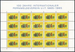 ** 1965 100 éves A Nemzetközi Távközlési Unió (ITU) Kisív Mi 458 - Sonstige & Ohne Zuordnung
