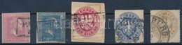 O 1858-1861 Mi 10-11, 16-18 (Mi EUR 33,50) - Andere & Zonder Classificatie