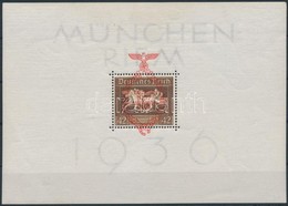 ** 1936 Müncheni Lóverseny Blokk Felülnyomással Mi 10 - Andere & Zonder Classificatie