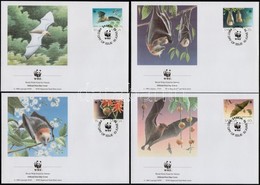 1993 WWF Denevérek Sor 4 FDC-n Mi 754-757 - Sonstige & Ohne Zuordnung