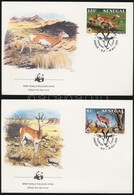 1986 WWF: Gazella Sor Mi 875-878 4 Db FDC-n - Sonstige & Ohne Zuordnung
