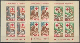 ** 1959 Vöröskereszt Vágott Blokksor Mi 2-4 - Sonstige & Ohne Zuordnung