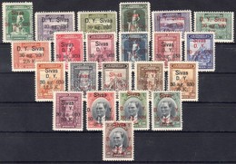 * 1930 Vasút Mi 913-934  (2 Bélyeg 930 Helyett 309 évszámmal Felülnyomva / 2 Stamps With Overprint Errors) - Altri & Non Classificati