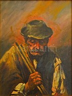 Bihari Sándor (1855-1906): Megfáradt Juhász. Olaj, Karton, Jelzett, újszer? Keretben, 28×21 Cm - Other & Unclassified