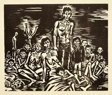 Frans Masereel (1889-1972): Nyomor. Fametszet, Papír, Jelzett A Fametszeten, 11×13 Cm - Andere & Zonder Classificatie