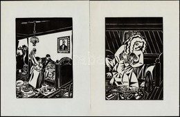 Frans Masereel (1889-1972): 10 Db Fametszet, Papír, Jelzettek A Metszeten, 16x11 Cm - Sonstige & Ohne Zuordnung