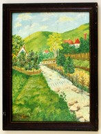 Pap Jelzéssel:  Patak. Akvarell, Papír, üvegezett Keretben, 38×29 Cm - Andere & Zonder Classificatie