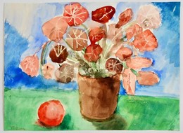 Vaszary Jelzéssel: Virágcsendélet. Akvarell, Papír, 29×38 Cm - Sonstige & Ohne Zuordnung