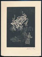 Würtz Ádám (1927-1994): Asztaltársaság, Fametszet, Papír, Jelzett, 17×13 Cm - Sonstige & Ohne Zuordnung
