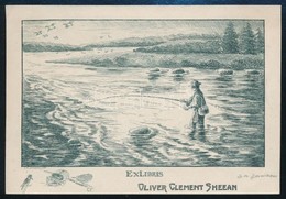 John William Jameson (1882-1939): Ex Libris Oliver Clement Sheean, Klisé, Papír, Jelzett A Klisén, 7,5×11,5 Cm - Sonstige & Ohne Zuordnung