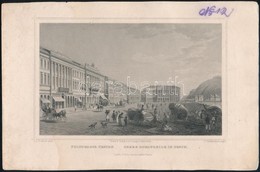 Cca 1840 Ludwig Rohbock (1820-1883): A Feldunasor Pesten Acélmetszet, Papír, / Engraving 17x24 Cm - Stiche & Gravuren