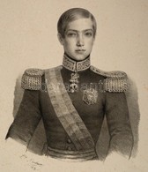 1853 V. Péter Portugál Király Nagyméret? K?nyomatos Portréja. M. Barbara Jelzett Litográfiája. /  Pedro V., Pedro De Alc - Prenten & Gravure