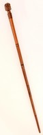 Nemesfa Sétabot, Figurális, Faragott Fej Díszítéssel / Noble Wood Stick. 103 Cm - Andere & Zonder Classificatie