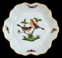 Herendi Rothschild Mintás Porcelán Tálka, Kézzel Festett, Jelzett, Hibátlan, D: 14 Cm - Altri & Non Classificati