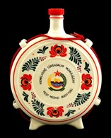 Hollóházi Porcelán Kulacs, Matricás, Hibátlan, Jelzett, 16x23 Cm - Altri & Non Classificati