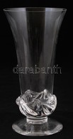 Modern Daum  Váza, Plasztikus Díszítéssel, Jelzett, Hibátlan, M:20 Cm - Glas & Kristal