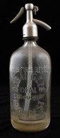 Fém Fej? Szódásüveg, 'Dobai Géza Ideal Szikvízgyár, Budapest' Felirattal, Jó állapotban, M: 31 Cm - Glass & Crystal