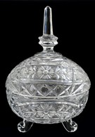 Anna Hutte ólomkristály Bonbonier, Apró Csorbával, Formába öntött, M:17 Cm - Verre & Cristal