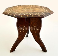 Kagylóhéj Berakásos összecsukható Fa Asztalka, D: 31 Cm, M: 30,5 M - Sonstige & Ohne Zuordnung