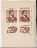 1913 Nemzetközi és Rendszerközi Gyors és Gépírókongresszus, Kiállítás 4 Bélyeget Tartalmazó Levélzáró Kisív - Non Classificati