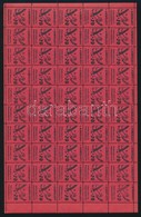** Kb 1930 Vörös Segély Adománybélyeg 50-es Teljes ív / Red Aid Charity Stamp, Complete Sheet Of 50 - Ohne Zuordnung
