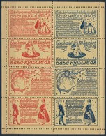 1914-1915 Babakiállítás Levélzáró Kisív Sárga Papíron - Ohne Zuordnung