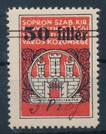 1944 Sopron Városi Illetékbélyeg 3 P / 20 F Eredeti Enyvezéssel - Zonder Classificatie