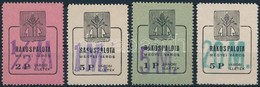 1946 Rákospalota Városi Illetékbélyeg 1/2M/2P Antiqua Bet?típussal, 1M/5P, 5M/1P, 20M/5P (25.500) - Unclassified