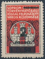 1948 Sopron Városi Illetékbélyeg 2 Ft / 1 Ft 50f - Ohne Zuordnung