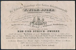 1849 Pest Híd Utca, W. Wilhelm Iszer Textil- és Textilgép Nagykeresked? Dekoratív Számlája - Zonder Classificatie