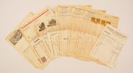 1926 - Vegyes Számla Tétel Okmánybélyegekkel, 10 Db / Collection Of Mixed Vintage Invoices With Document Stamps - Zonder Classificatie