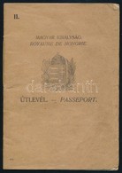 1928 A Magyar Királyság által Kiadott Fényképes útlevél, Okmánybélyeggel,  Bejegyzésekkel, Pecsétekkel / Hungarian Passp - Ohne Zuordnung