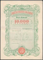 1929 Angol Elemi Biztosító Rt. Díszes Biztosítási Okmánya A Pesti Hírlap El?fizet?inek, Baleset Biztosítás, 1000 Peng?,  - Ohne Zuordnung