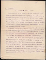 1906 Tisza István (1861-1918) Gépelt Bizalmas Levele Egy Szabadelv? Párti Barátjának, Benne Az Alkotmányos Válságra és A - Zonder Classificatie