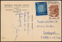 Sidó Ferenc (1923-1998) Asztaliteniszez? Aláírása A Bukaresti VB-r?l Hazaküldött Képeslapon - Other & Unclassified