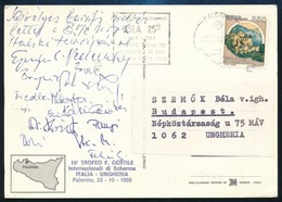1988 A BVSC Vívóinak Aláírásai Olaszországból Küldött Levelez?lapon - Sonstige & Ohne Zuordnung