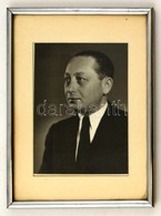 Deutsch Aladár (1899-1973) Fül-orr-gégész F?orvos Fotója, üvegezett Keretben,  22×16 Cm - Andere & Zonder Classificatie