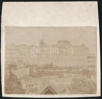 Cca 1900 Budai Vár A Tabán Fel?l. Keményhátú Fotó 11x8 Cm - Andere & Zonder Classificatie